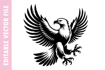 eagle with wings, eagle vector design 