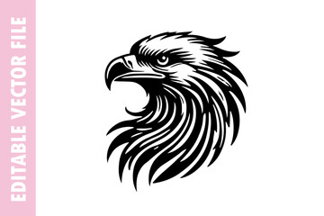 head of a eagle vector design