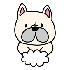 手を洗うフレンチブルドッグ