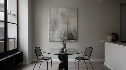 Modern beautiful dining room interior 