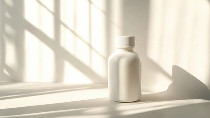a bottle of milk sitting on a table