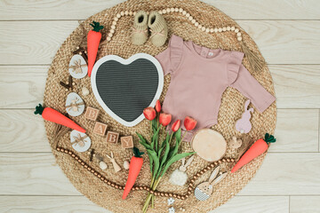 Minimalist Easter Pregnancy Announcement, Simple Spring Pregnancy Reveal, Simple Baby Announcement Easter Theme, Easter Egg Props, Springtime Baby Announcement, Pregnancy Announcement Pastel Colors