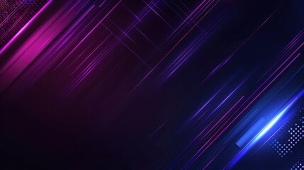 Abstract Background with Dark Blue and Glowing Particles