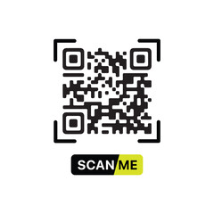 QR Cord icon on white background