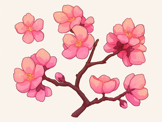 Delicate Pink Cherry Blossoms