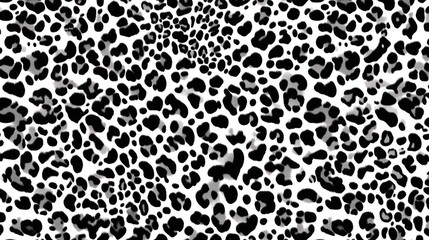 Obraz premium A black and white leopard print pattern with varying shapes and sizes.