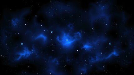 Fototapeta premium Abstract Background with Dark Blue and Glowing Particles