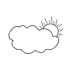 Sun with cloud