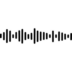 Sound waves. Music waves. Reflected sound waves. Music sounds line