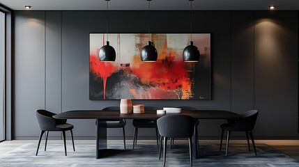 Elegant dining room interior 