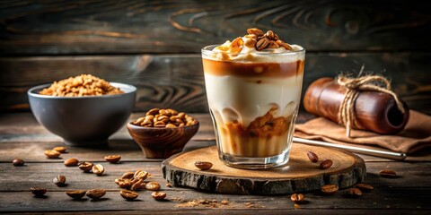 Iced coffee's chill meets creamy yogurt & granola for a refreshing summer morning.