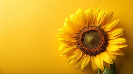 Obraz premium Vibrant Yellow Sunflower Background for Product Photography