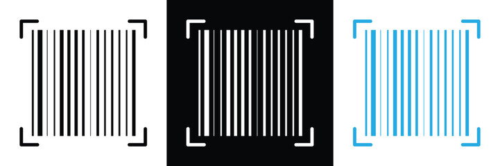 Barcode and QR code labels for scanning, retail store product ID labeling stickers. Pricing tags, serial number badges, inventory barcodes, package tracking codes vector in eps 10.