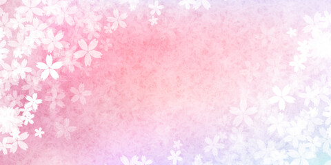 桜　和柄　水彩　背景
