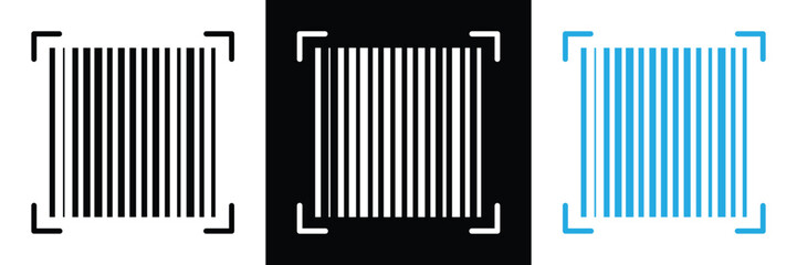 Barcode and QR code labels for scanning, retail store product ID labeling stickers. Pricing tags, serial number badges, inventory barcodes, package tracking codes vector in eps 10.