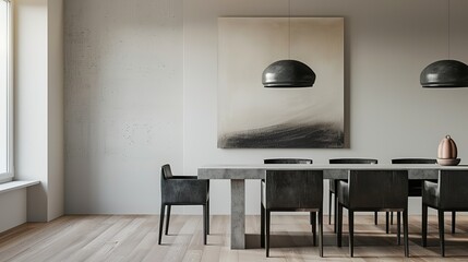 Modern, Decent Dining room interior 