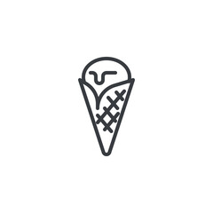 Ice Cream Cone line icon