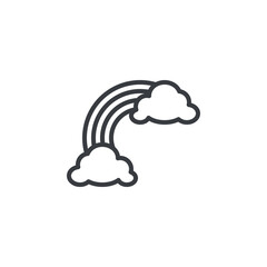 Spring Rainbow line icon