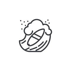 Summer Surfboard line icon