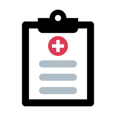 Medical and healthcare color icon. Diagnosis report icon.