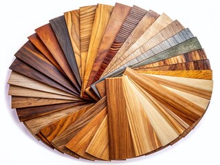 Vintage Fisheye Photo: Hardwood Floor Samples, Wide Selection, Various Wood Grains