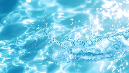 Obraz premium Aqua Splash: Crystal Clear Water's Dynamic Dance