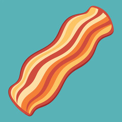 Crispy Bacon Vector Illustration - Delicious Breakfast Food Design