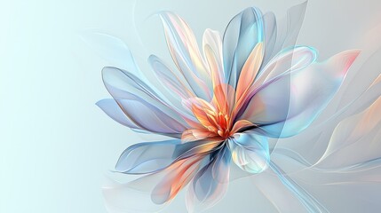 Fototapeta premium Minimalist Abstract Floral Background