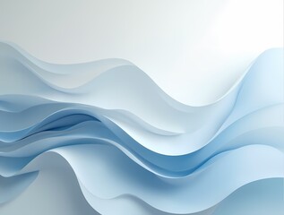 Obraz premium Modern Canvas Wallpaper White Blue Gray Curved Lines