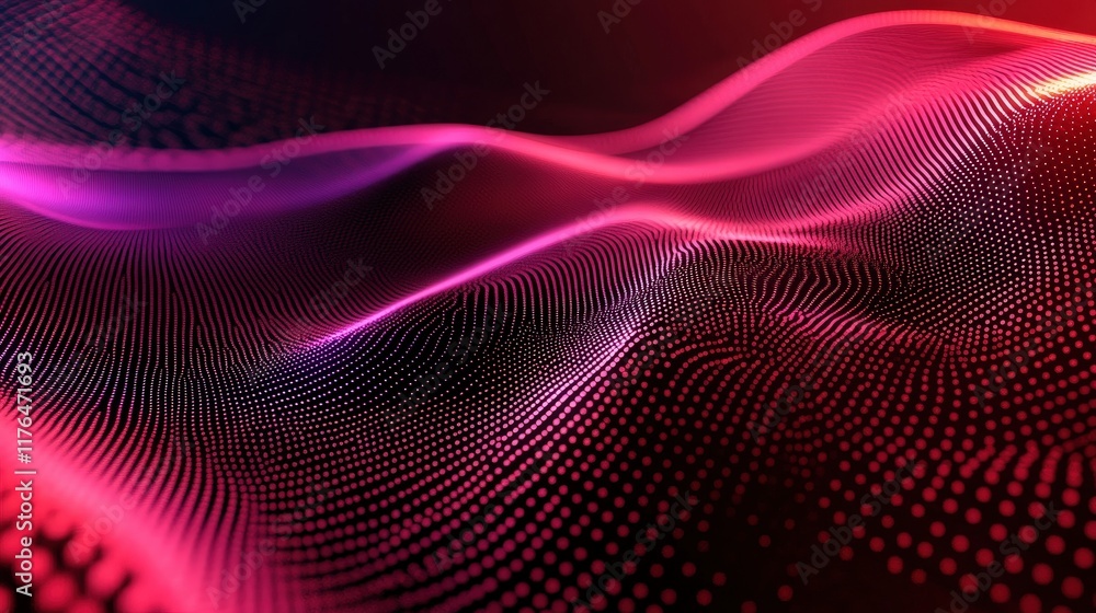 Poster abstract futuristic background with technology wave patterns and vibrant colors for modern design an