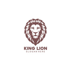 head lion logo design, premium vector design, animal head logo