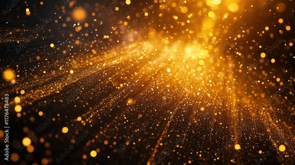 Poster abstract glowing particles background featuring technology and data concepts in a vibrant and dynami