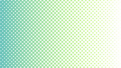 Dotted gradient vector illustration, green halftone background