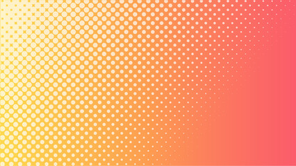 abstract dot halftone with gradient red and yellow color background