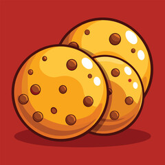 Cartoon Style Cookies Clipart - Fun and Playful Dessert Vector Illustration