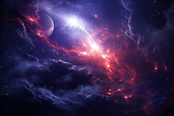 Obraz premium Gorgeous space galaxy nebula background