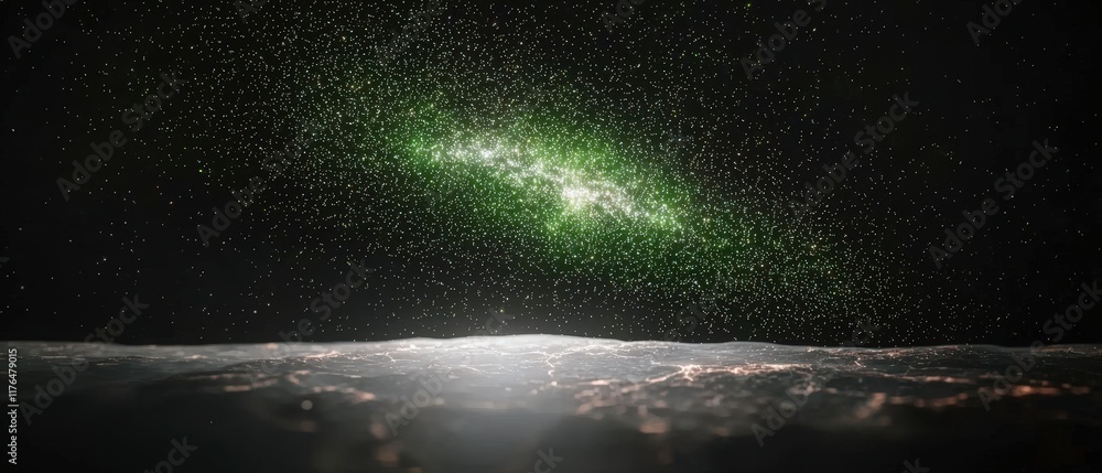 Poster futuristic particle network abstract galaxy background