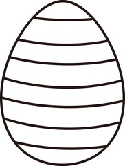 Cute patterned Easter egg coloring drawing.
Isolated Easter egg outline.
Transparent background.