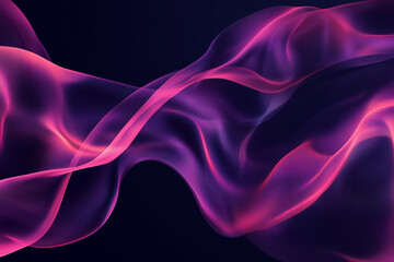 Naklejka premium Abstract Waves Purple smoke with black background flowing concept.