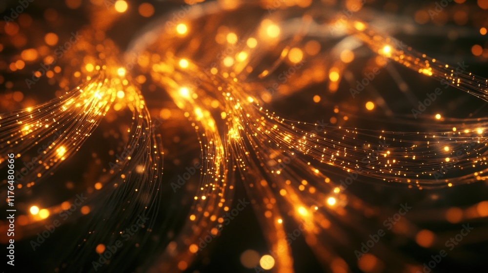 Aufkleber illuminated circuitry, a complex array of vibrant electrical wires intricately weaving a luminous te