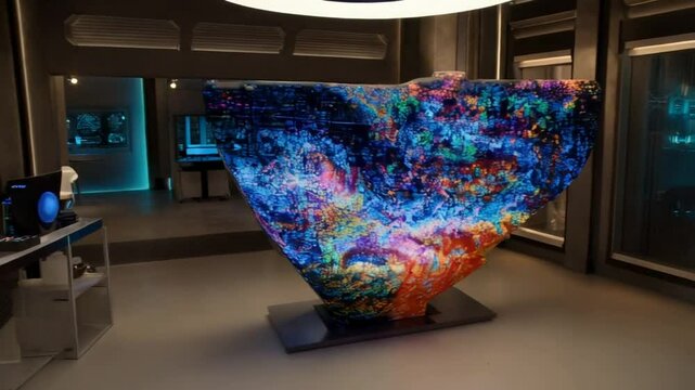 Vibrant Abstract Art Installation: A Symphony of Colors