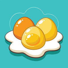 Cartoon Style Eggs Vector Illustration - Fun and Whimsical Egg Design