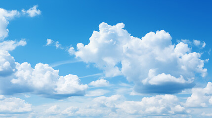 Naklejka premium sky background with tiny Clouds. Panorama sky background