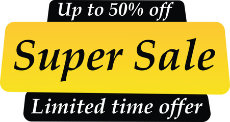 Fototapeta premium Big Sale, Super Sale, Mega Sale, Special Offer, Discount Tag, Black Friday, Best Sale And Offer Tag Vector Illustration 