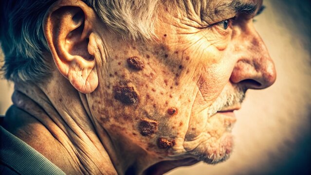 Vintage Photo of Lichenoid Keratosis Skin Lesion - Medical Dermatology