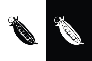 Beans & Fresh Peas Vector Icon Flat Glyph Illustration
