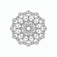 illustration of a background with mandala flowers