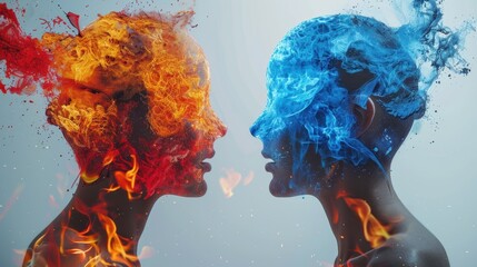 Fototapeta premium Emotional Intelligence: Navigating life with empathy and self-awareness, improving your interactions and emotional responses in both professional and personal environments. 