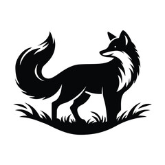 A Fox Silhouette Vector Illustration