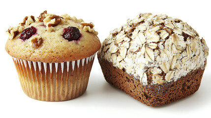 Muffins and Bread Delight Bakery Kitchen Food Photography Cozy Atmosphere Close-Up View Culinary Concept